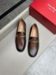 Ferragamo Man Dark Brown Calfskin Business Leather Shoes 0428103 (4)_th.jpg
